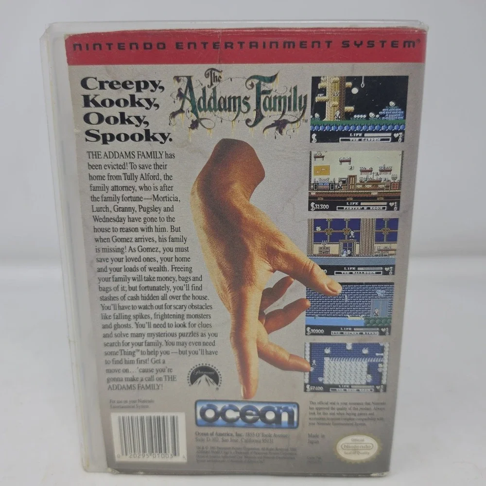 The Addams Family Case (Nintendo) Authentic BOX ONLY